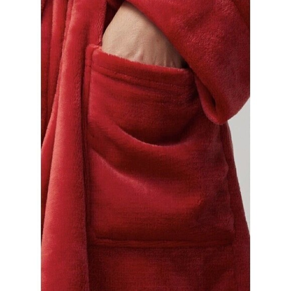 Soma Women's Plush Red Robe Soft Thick with Pockets - Fits L-XL - Picture 6 of 6